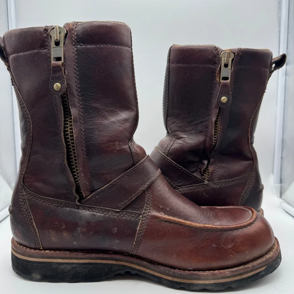 Irish Setter Red Wing 855 Gore-Tex Leather Side‎ Zip Boots Mens 11 Brown Moc Toe